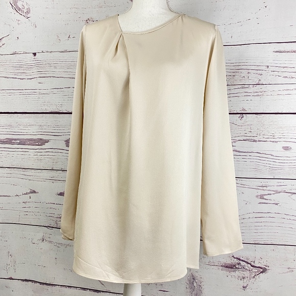 MaxMara Tops - MAXMARA Asymmetrical Neckline Silk Top